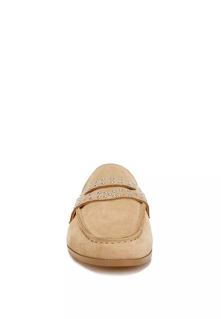 Keledai Tali Penny Berhiaskan Stud dalam Warna Krem