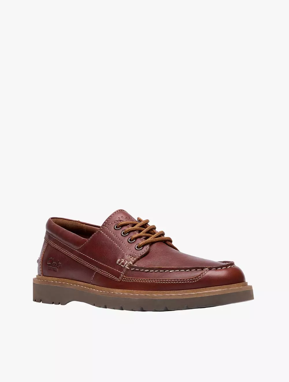 Clarks Weltridge Moc Dark Tan Lea