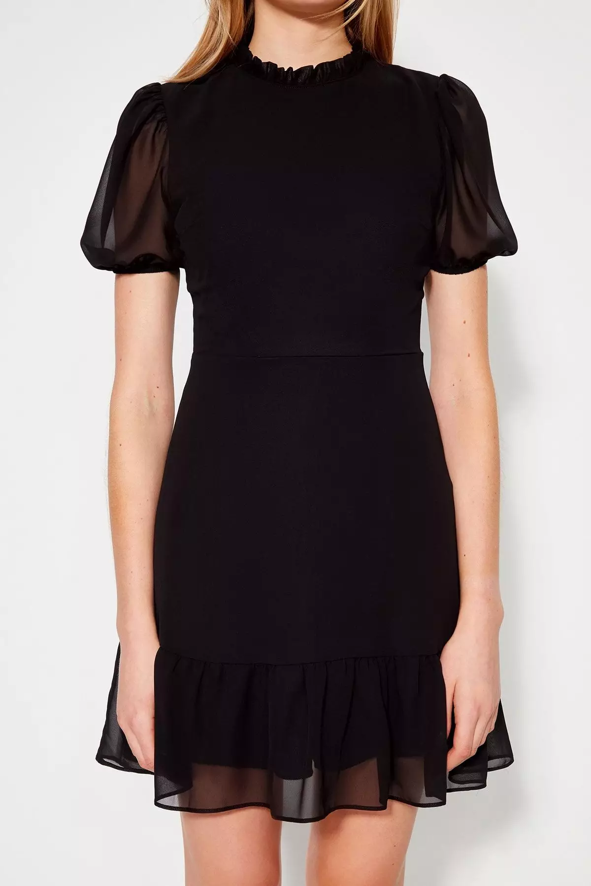 Flared Chiffon Dress