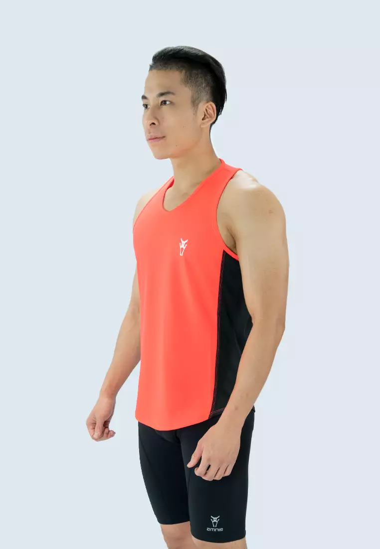 Amnig Men Legerity Running Singlet (Red)