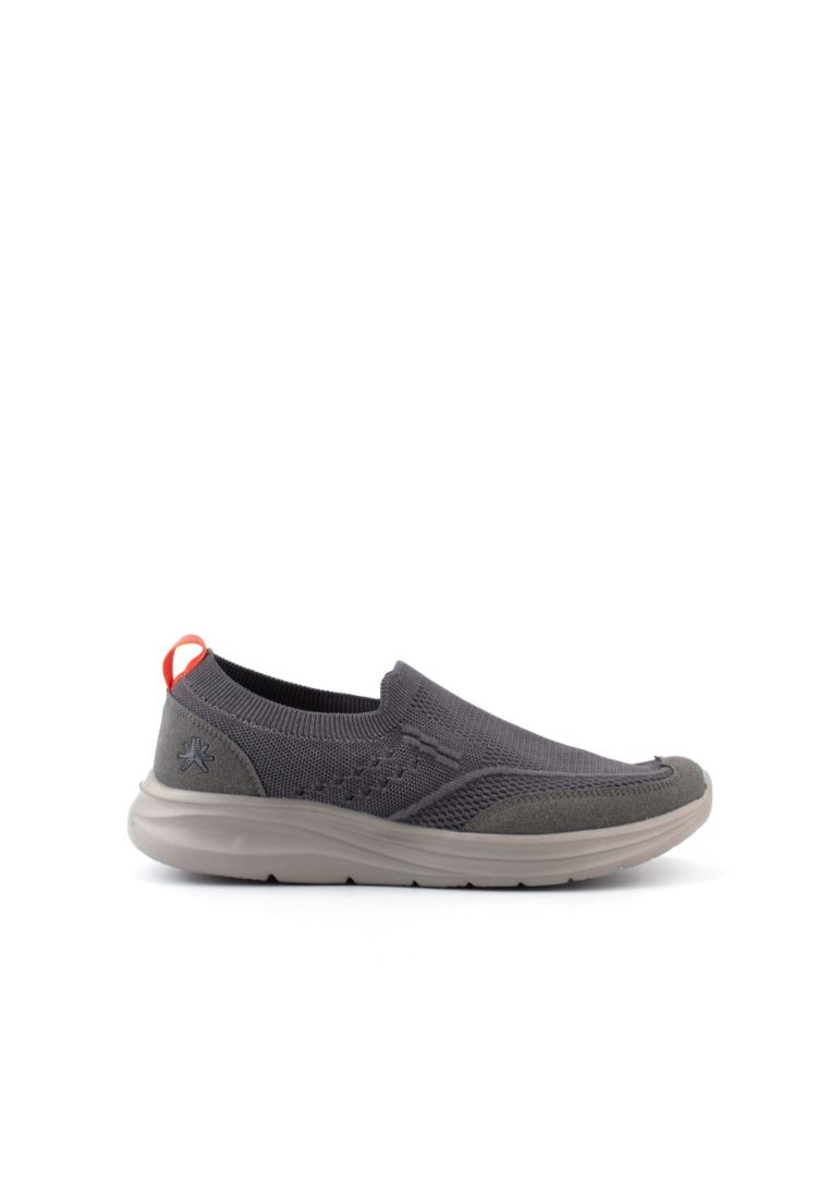 LARRIE Men Dark Grey Classy Feet Casual Slip On Sneakers