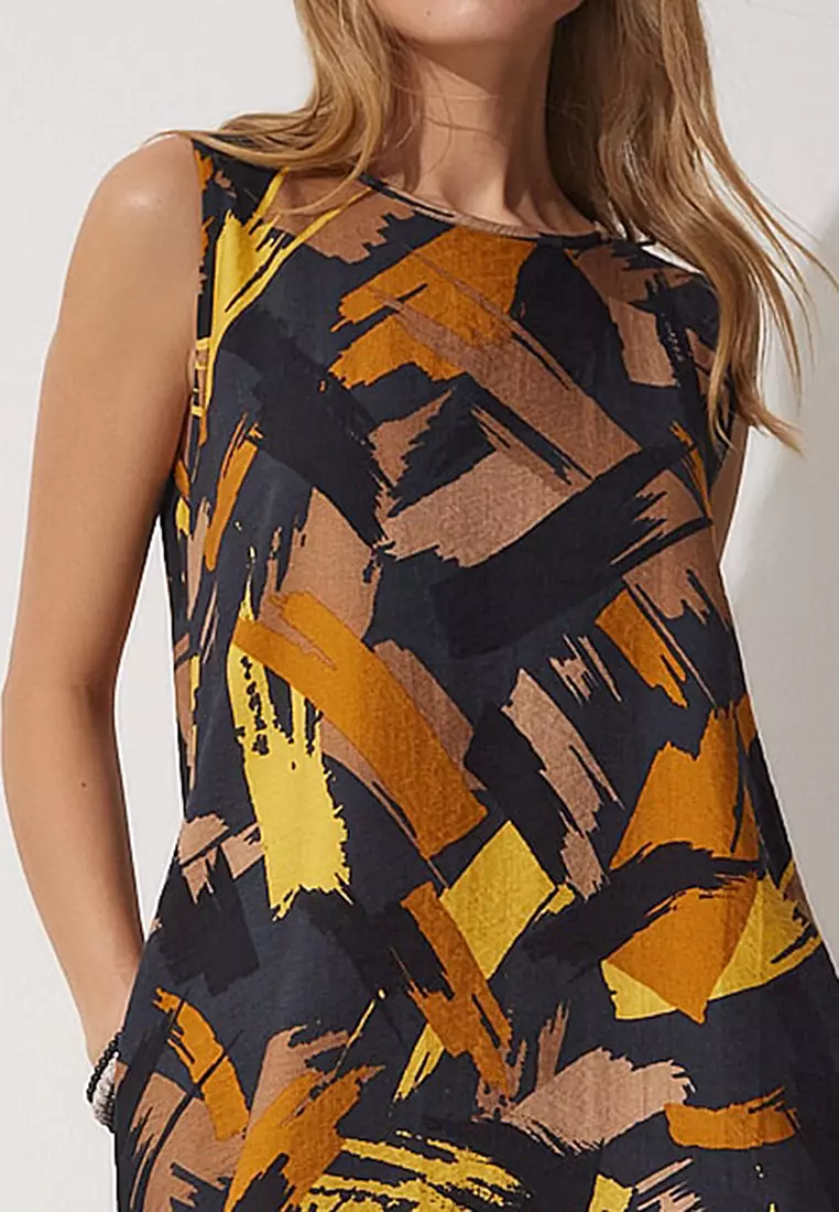 Patterned Mini Summer Dress