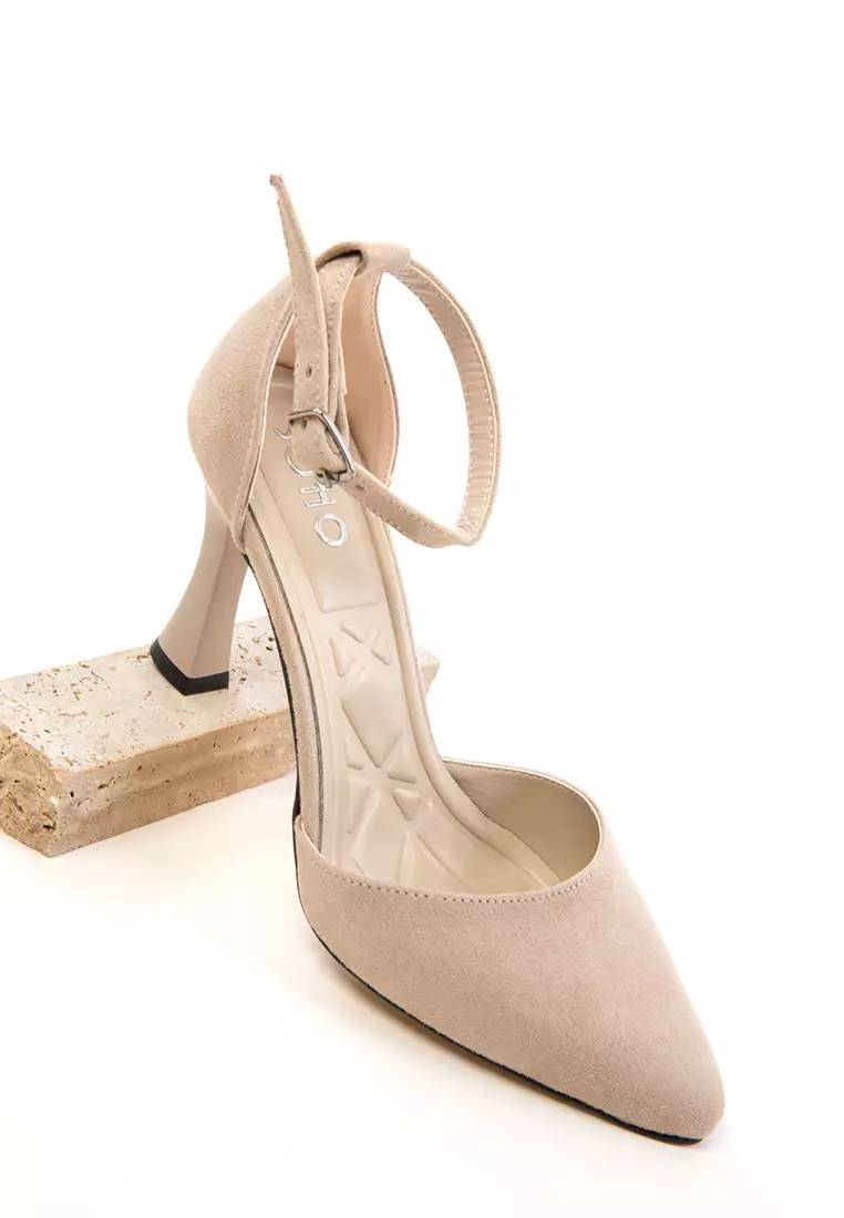 Skin Suede Women's Classic Heeled Shoes 17844