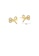 Glamorousky white Fashion and Simple Plated Gold Ribbon Stud Earrings with Cubic Zirconia DF6F5AC416434EGS_2
