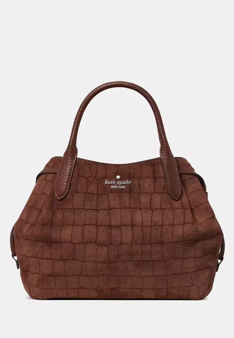 Buy Kate Spade Dumpling Suede Croc Satchel Bag 2026 Online | ZALORA