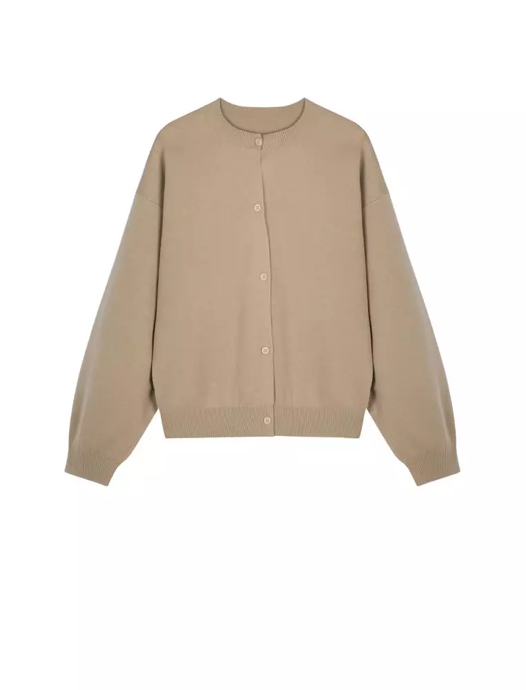 常規短款開襟毛衫