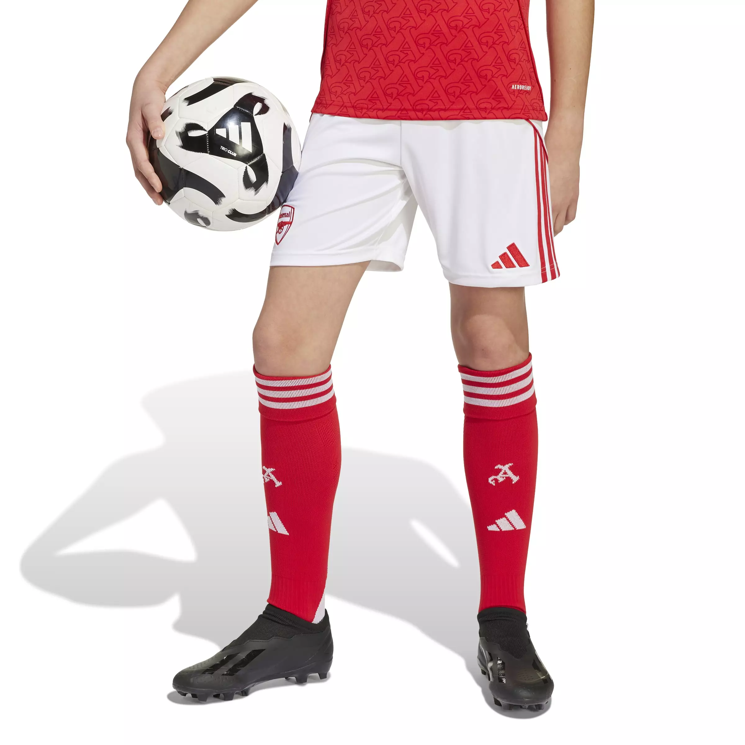 ADIDAS Arsenal 25/26 Home Shorts Kids JI9528 - Celana Anak (Putih)