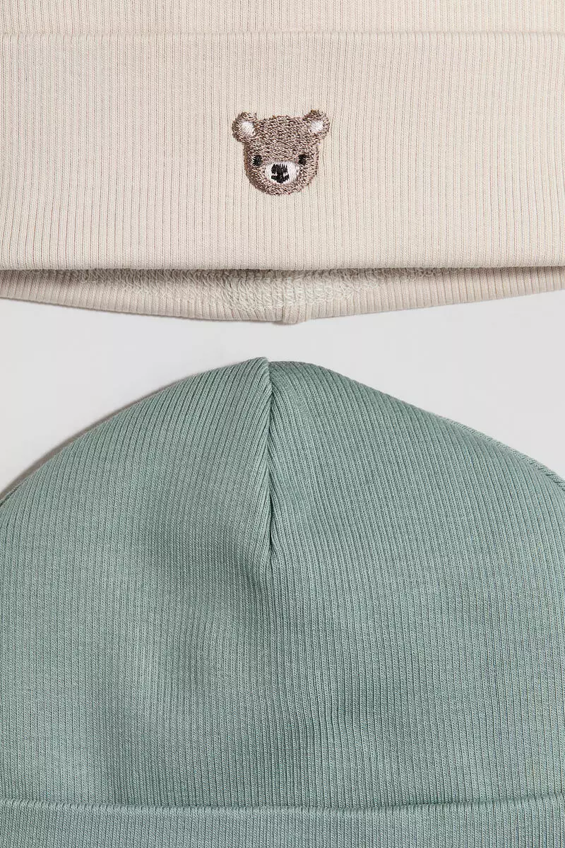 2-pack cotton beanies