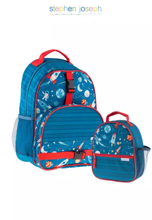 All Over Print Backpack with Lunch Bag for Kids Space AOP