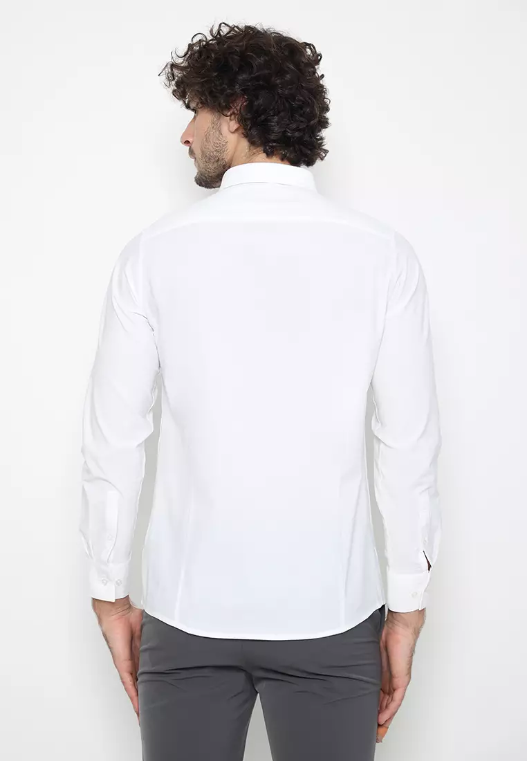 Jobb Steelcase Kemeja Pria Lengan Panjang Slim Fit Putih