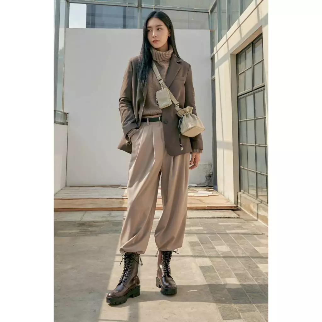 CHARRON Nylon Crossbody Bag Grey