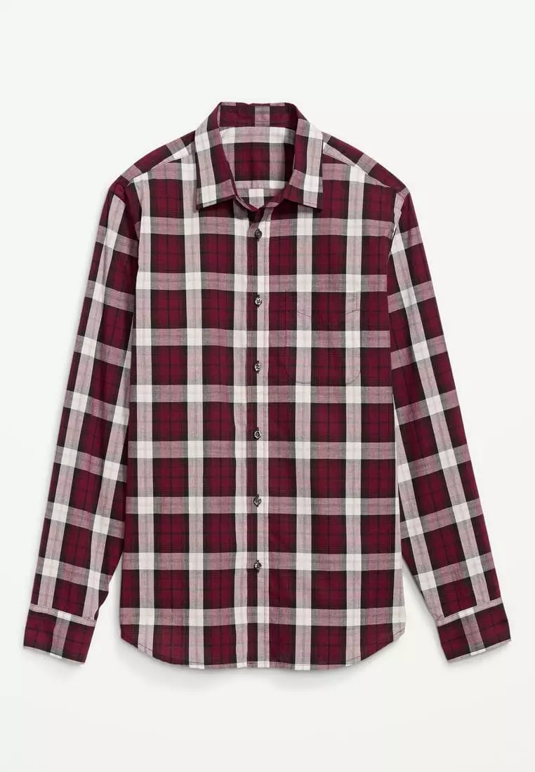 Long sleeve polo checkered red best sale