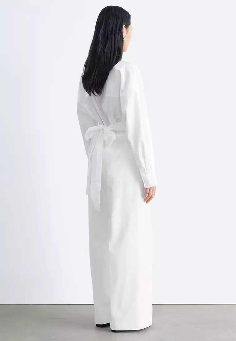 Tie-Waist Cotton Shirt