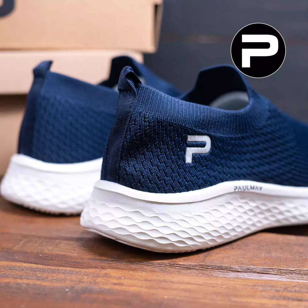 PAULMAY - Sepatu Slip On Running Pria Go Walk - Navy