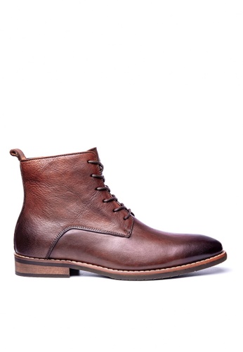 Twenty Eight Shoes brown VANSA  Vintage Leather Mid Boots VSM-B02266 78F59SH9EC666AGS_1