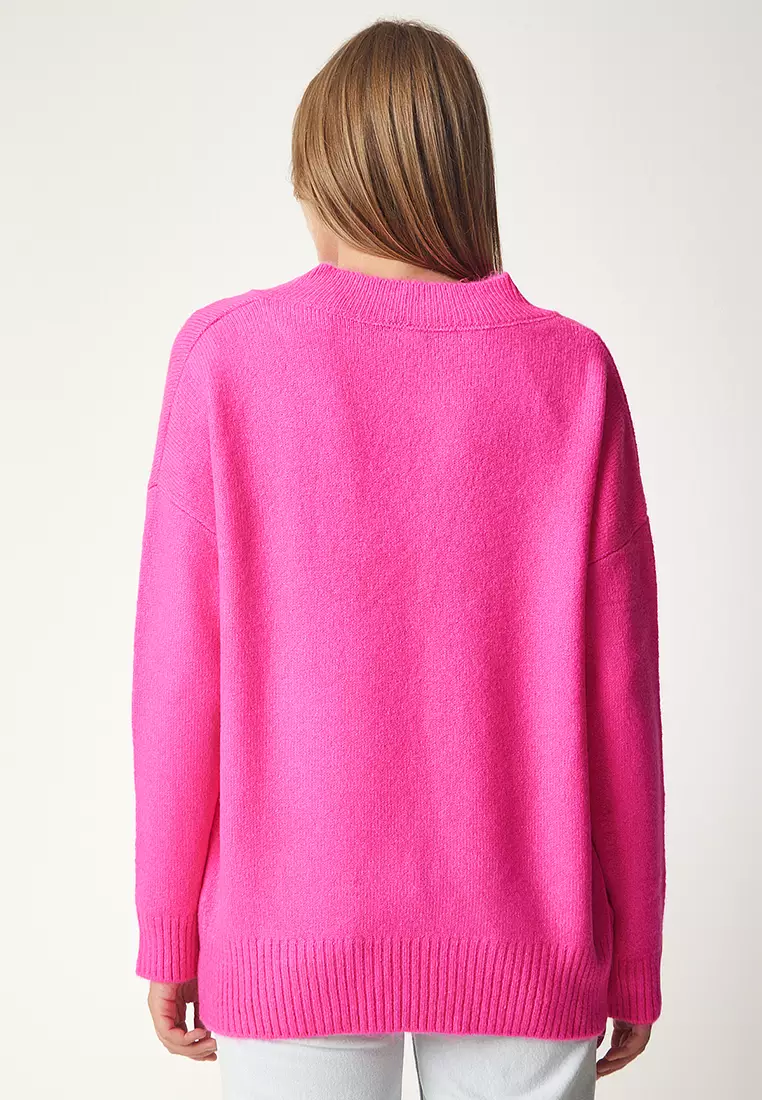 Sweater Sweatshirt Damen Neon Pink Neon Pink Pullover Damen