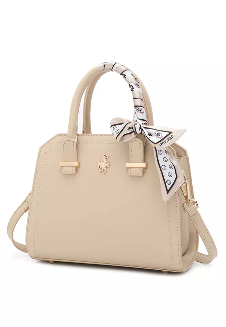 Women's Top Handle Bag / Sling Bag / Crossbody Bag - Beige