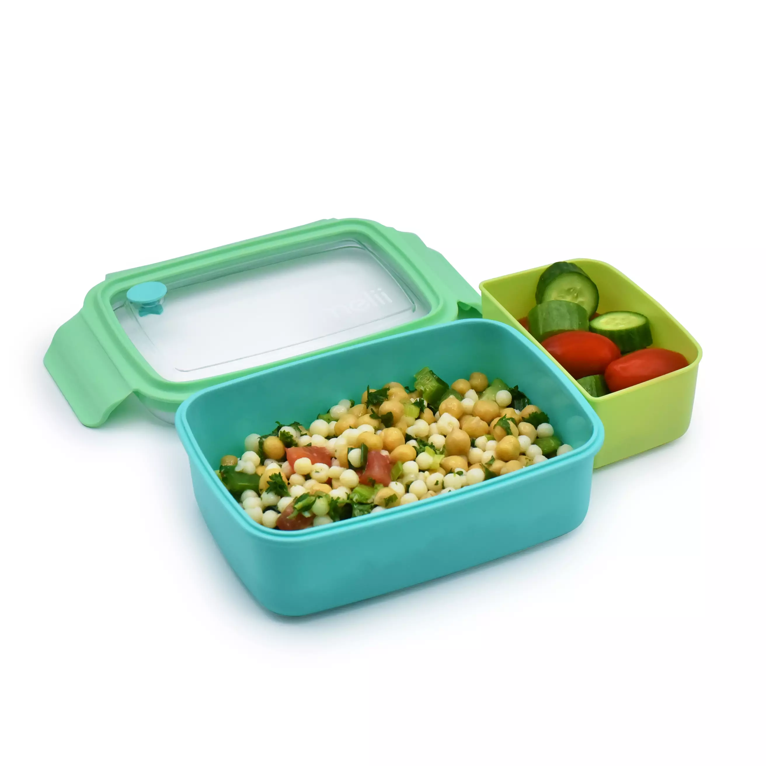 Melii Baby Bento Box with Removable Compartments -  880 ml - Blue - tempat makan anak