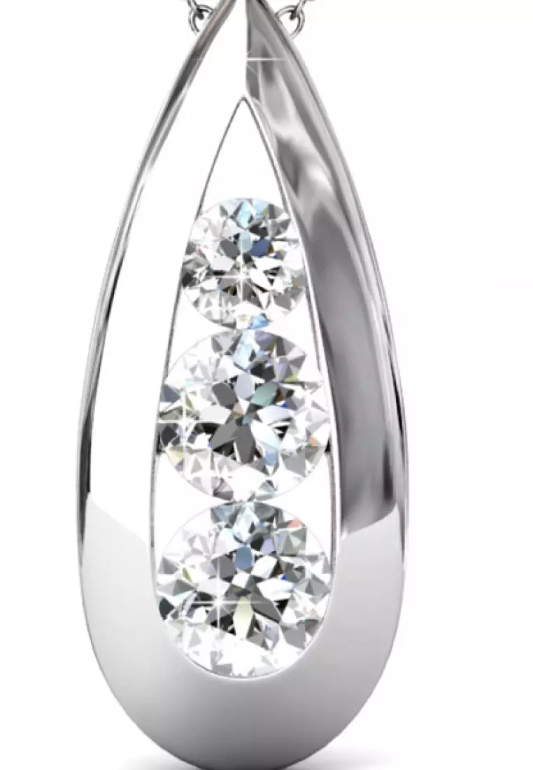 Teardrop Pendant - Kalung Crystal Swarovski by Her Jewellery