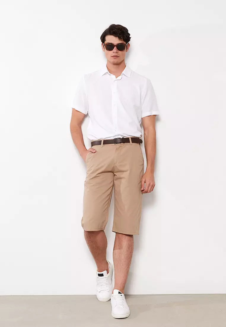 White top belt shorts