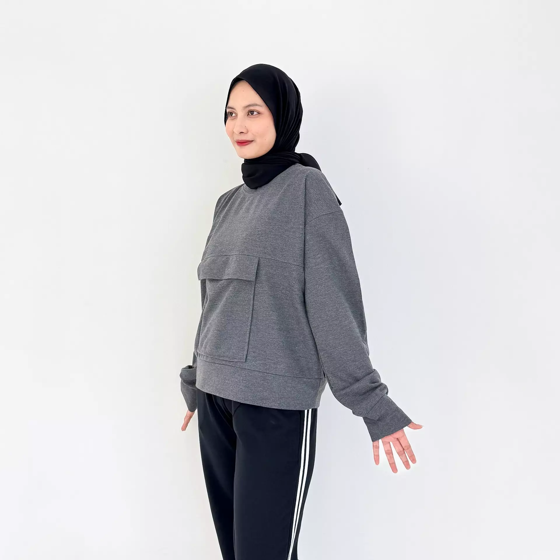 Set Sporty Daily (Setelan Training Sweatpants) ABUTUA - HITAM