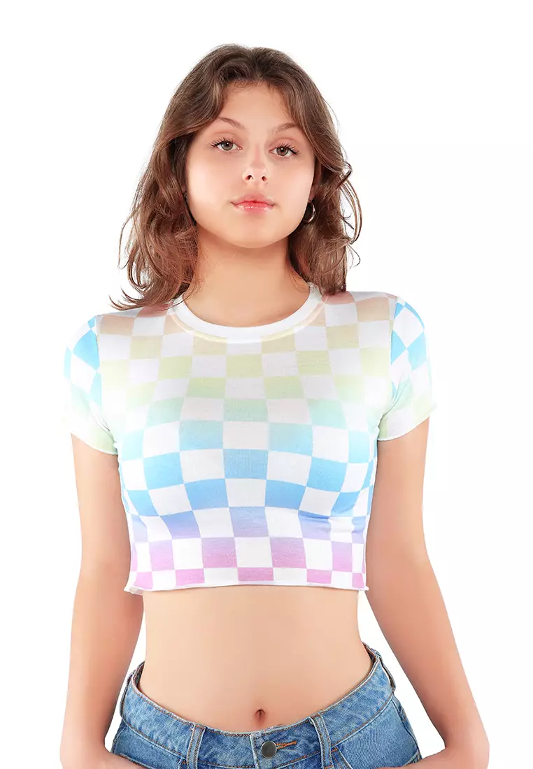 Buy London Rag Rainbow Checkered Short Top 2024 Online ZALORA
