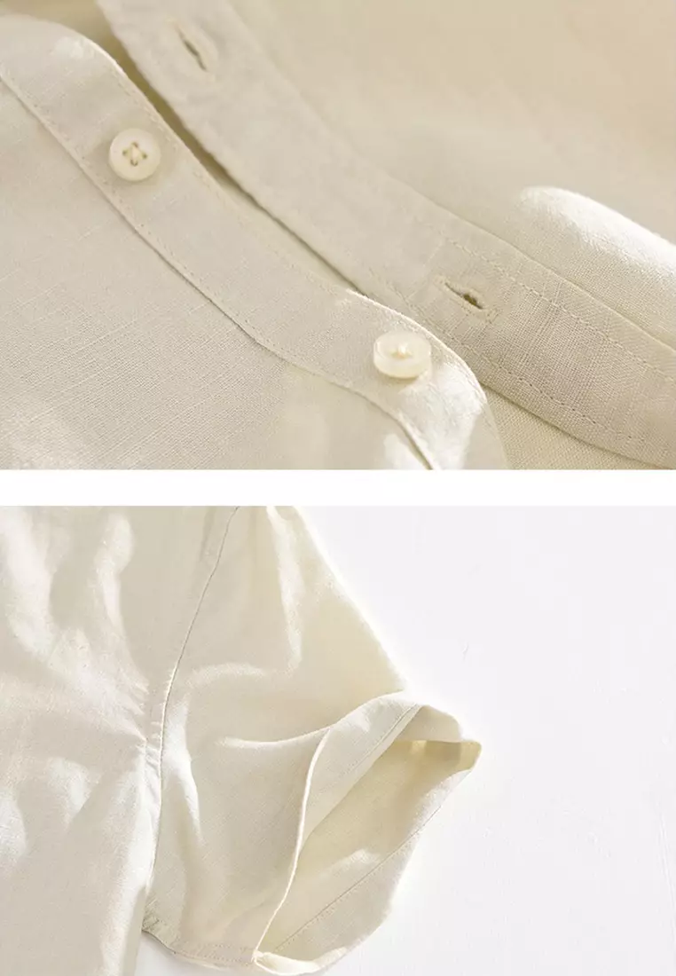 Basic Simple Cotton Linen Shirt WM02