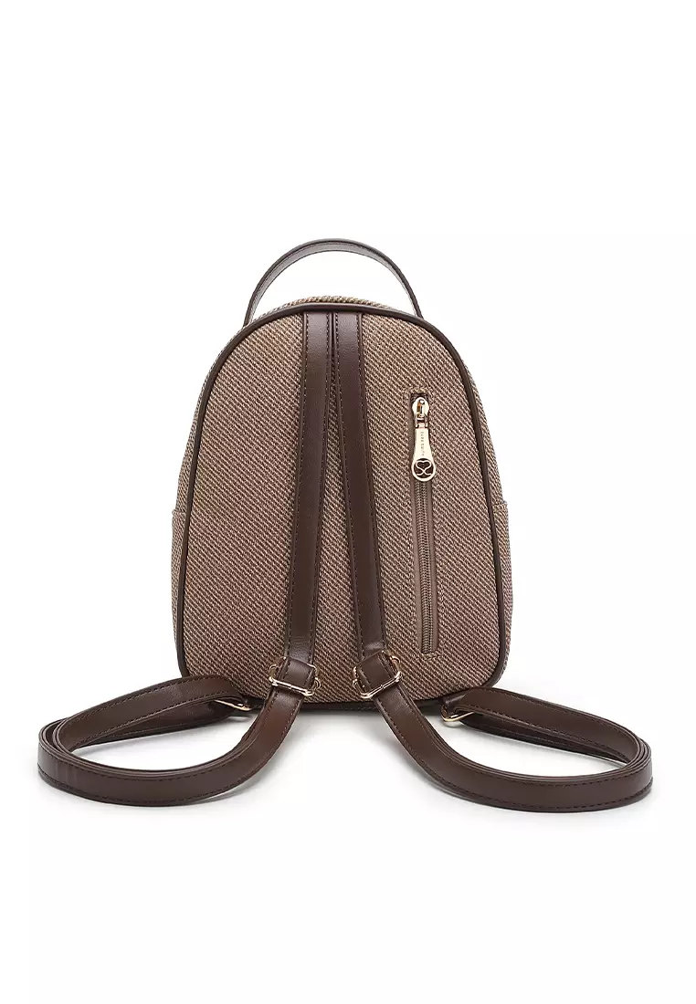Women's Mini Backpack (Tas Ransel Wanita & Tas Punggung Wanita) - Cokelat
