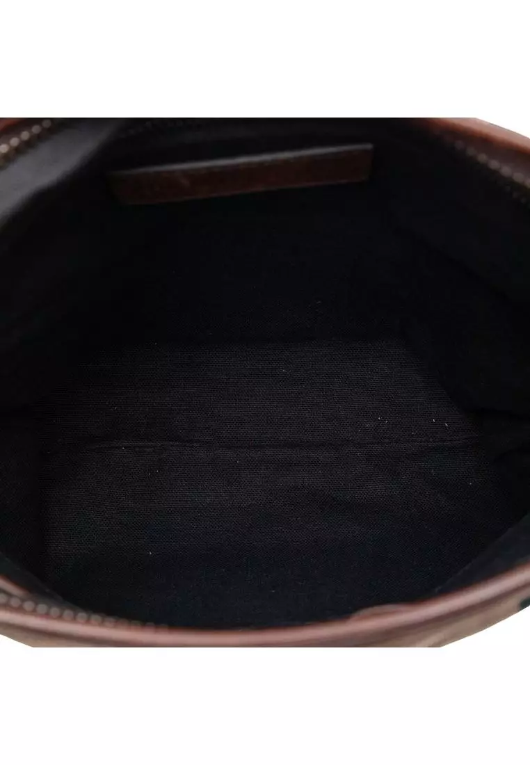 Pre-Loved Burberry Exploded Check Canvas Crossbody