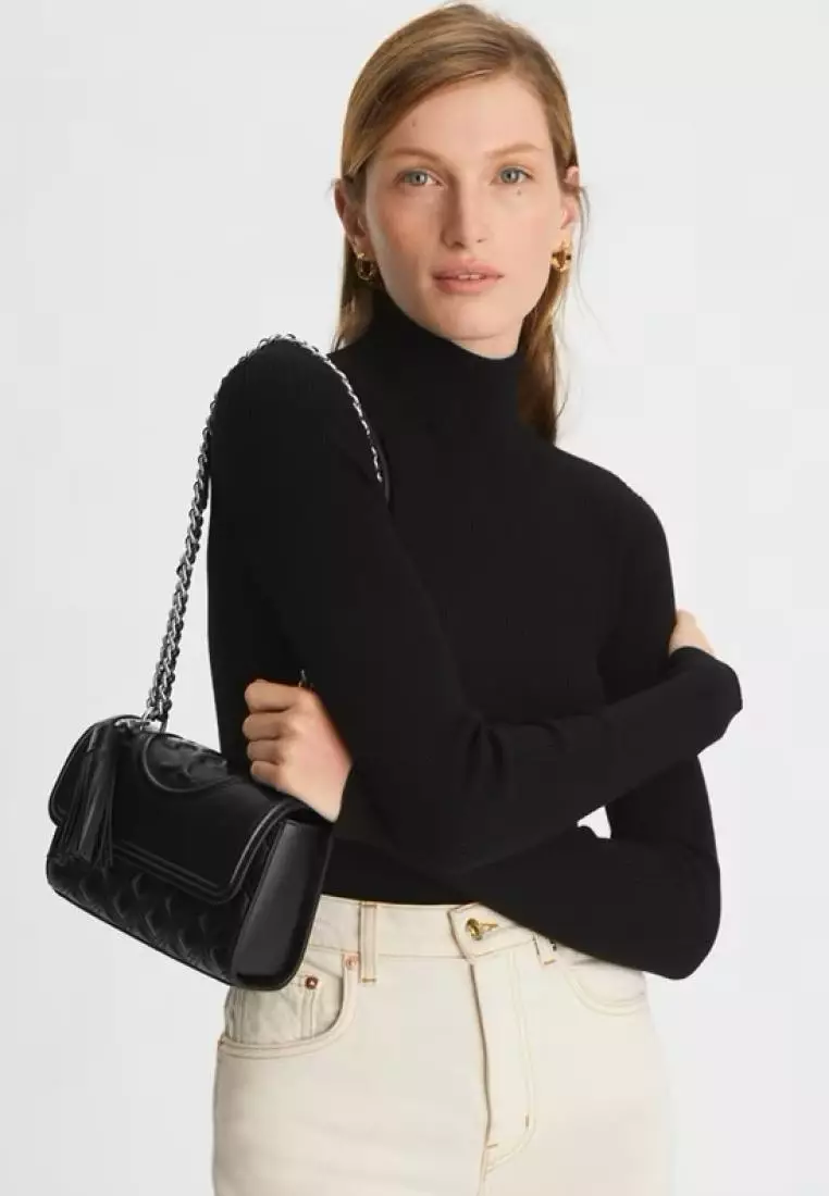 Tory burch fleming clearance small leather tote