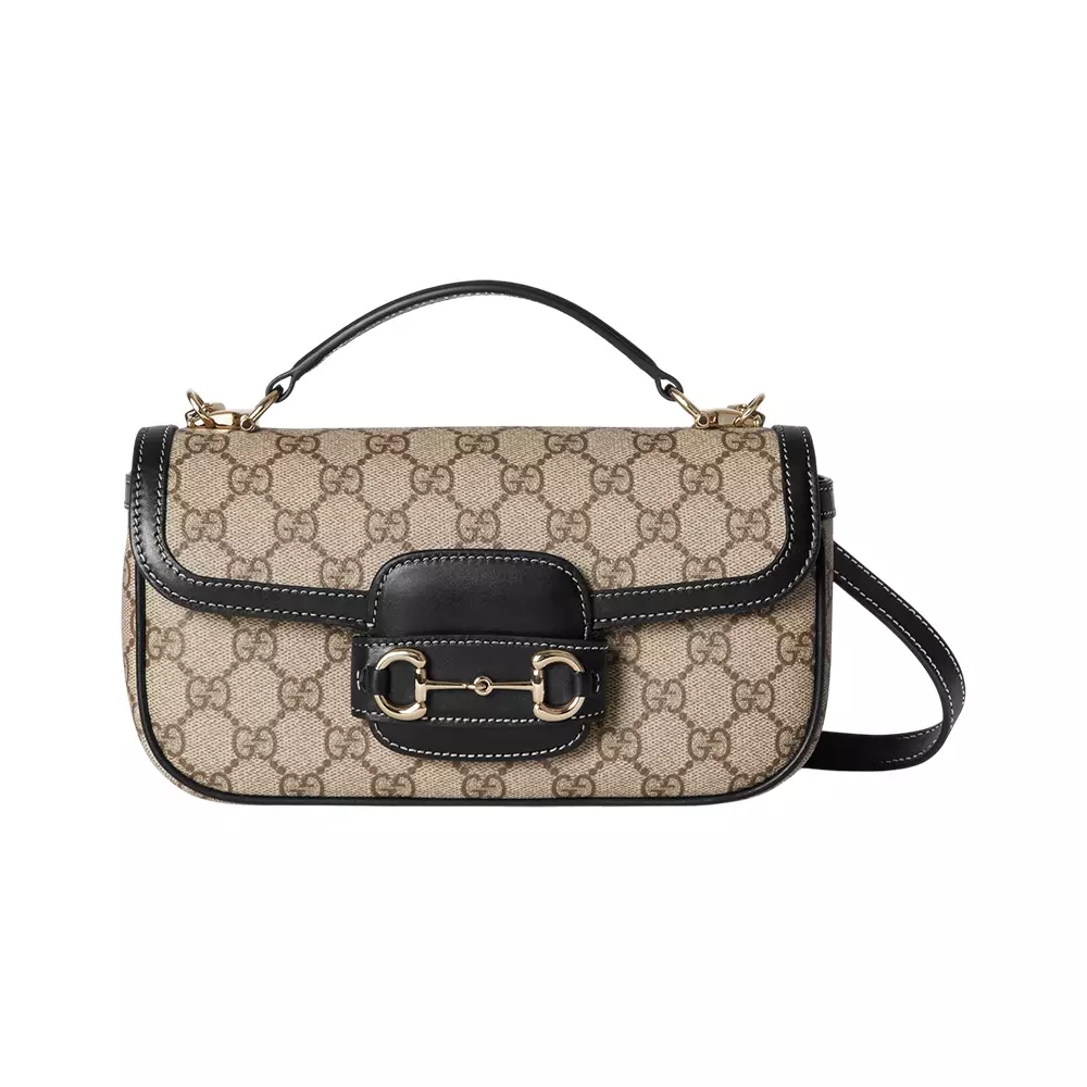 Jual Gucci Horsebit 1955 Soft Small Top Handle Bag Beige Ebony