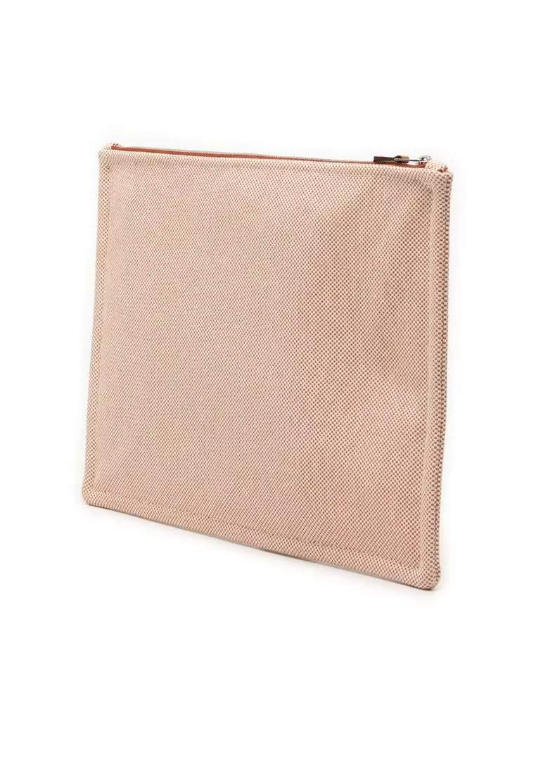 Pre-Loved Hermès Large Canvas H Labyrinthe Case