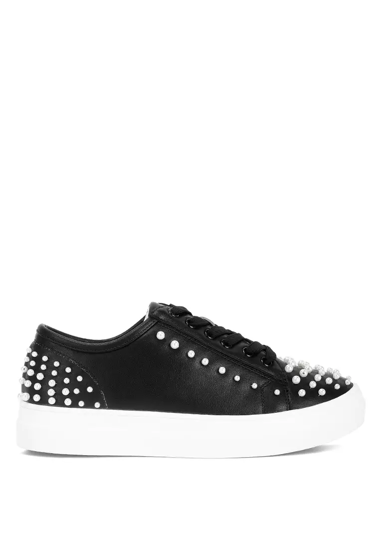 Buy London Rag Black Stud Embellished Sneakers 2024 Online