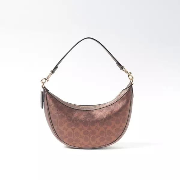 Tas COACH ARIA MONOGRAM METALLIC BRONZE HOBO BAG WITH LS 100% ORIGINAL