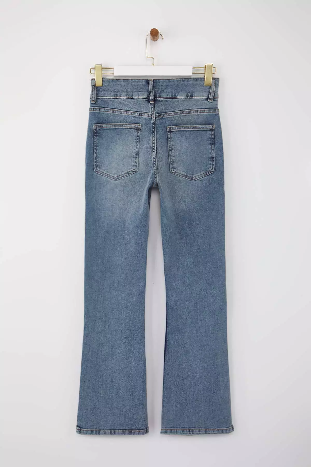 Blue Stone Detailed High Waist Flare Jeans Twoaw26Je00035