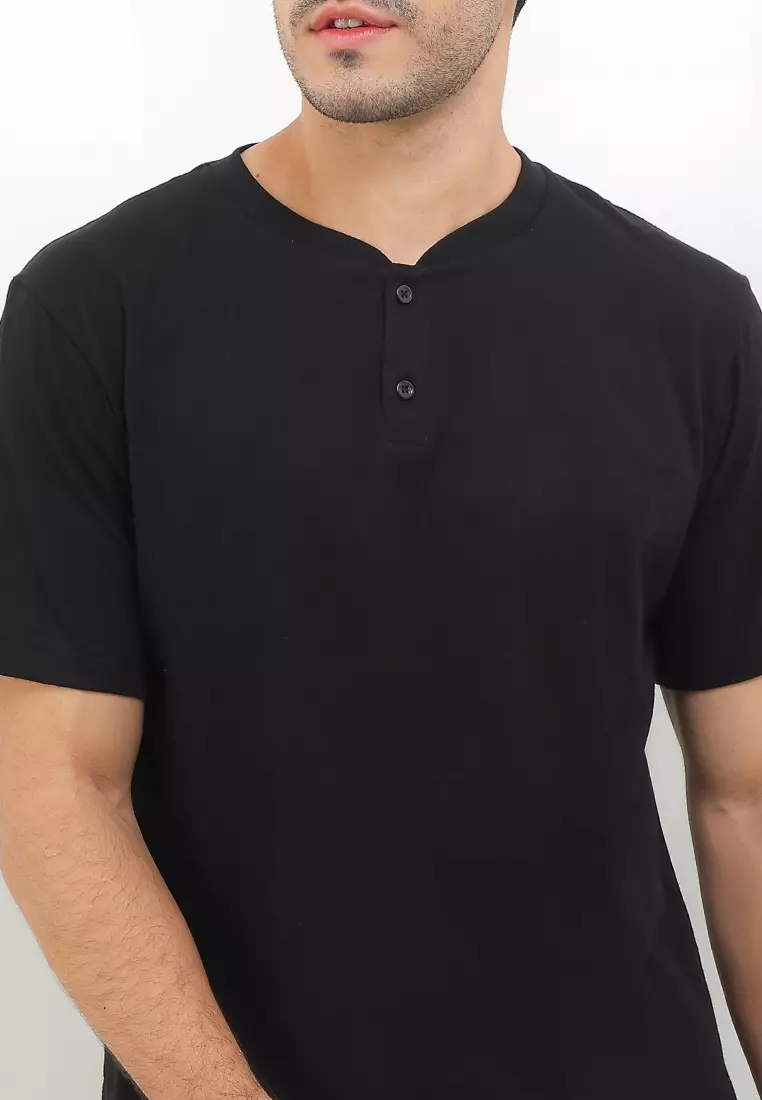 Short Sleeve Henley T-Shirt