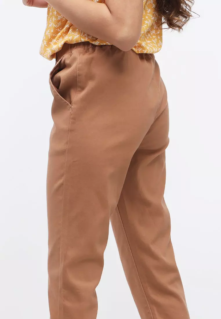 Khaki capris hot sale