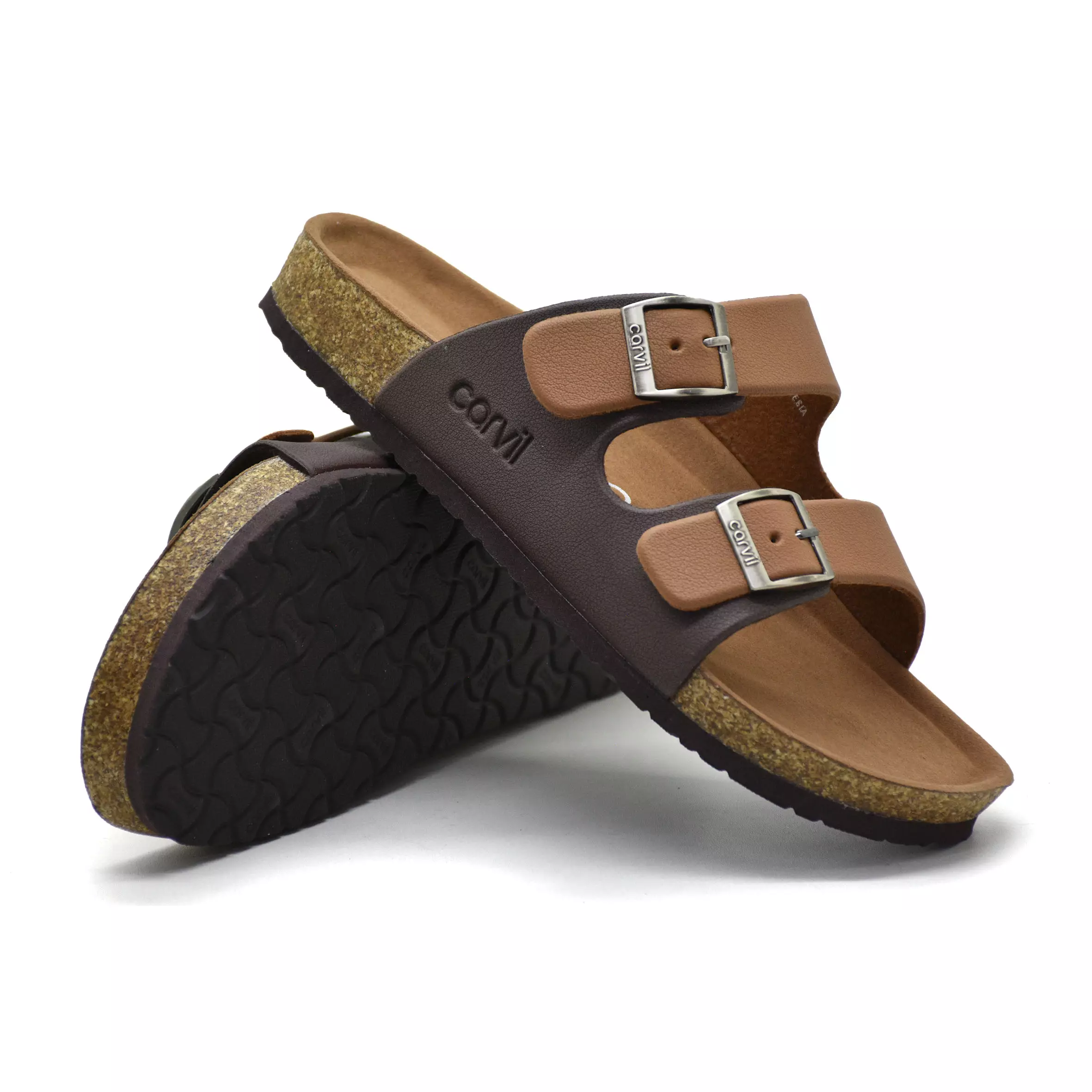 Carvil Sandal Pria Munich-02 M Stone/Dark Brown