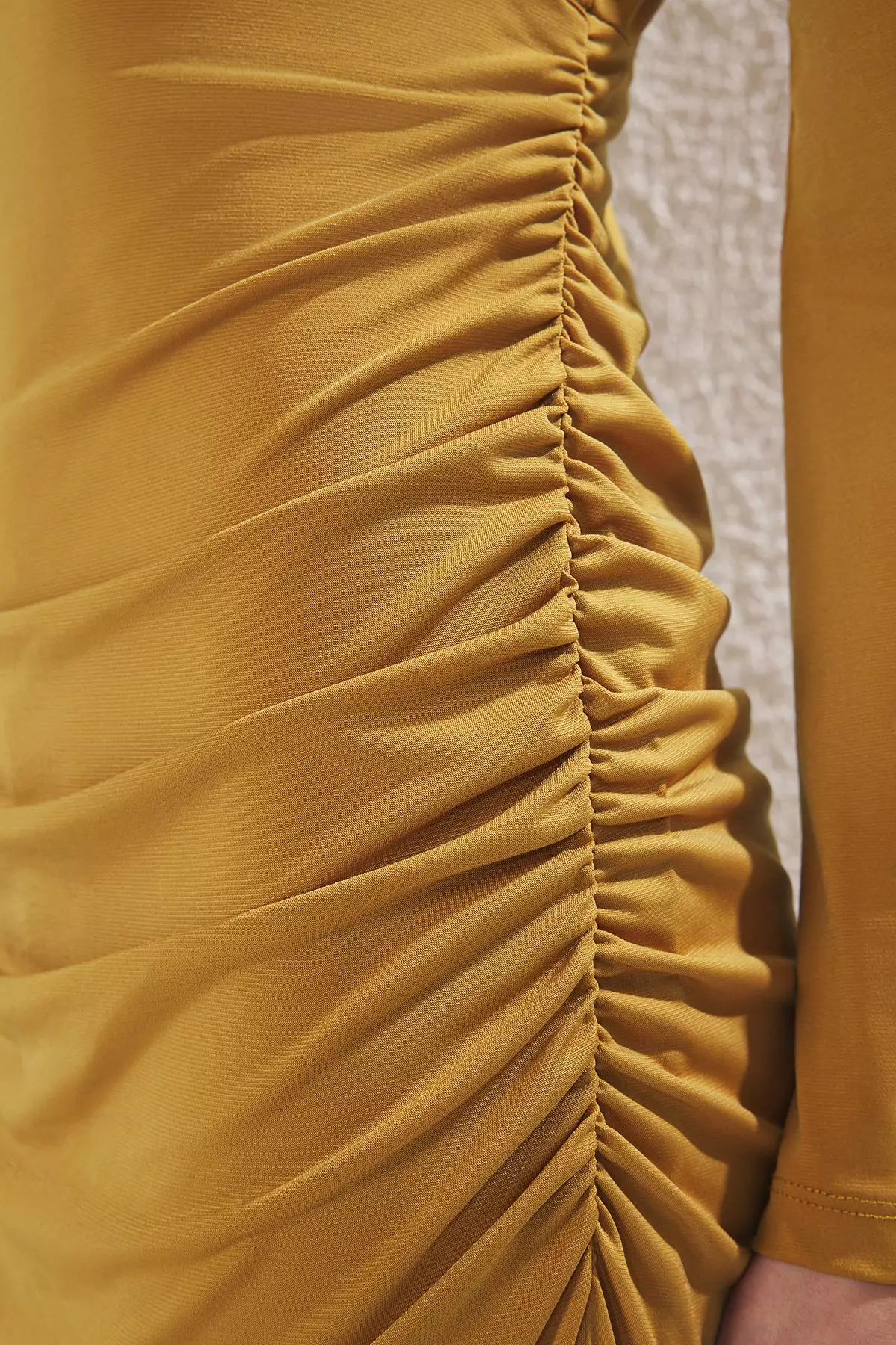 Camel Shoulder Detail Stretchy Knit Dress TCTSS25DB00015