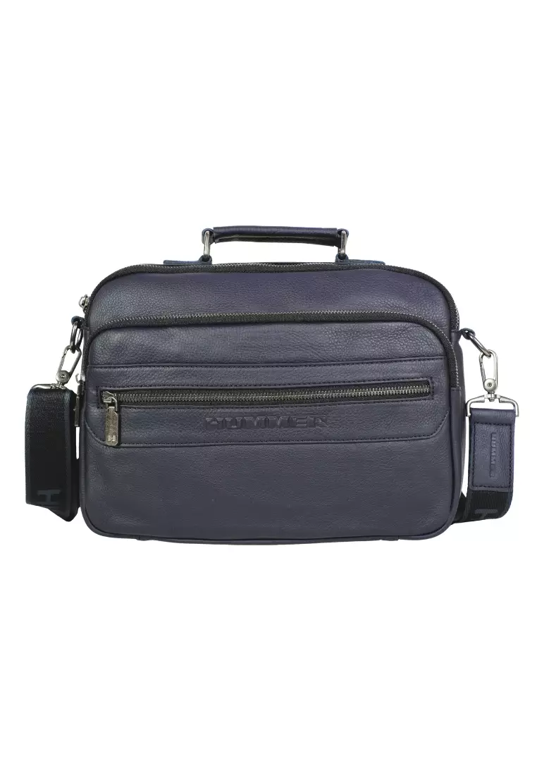 HUMMER LEATHER HORIZONTAL SLING  BAG - 18131071