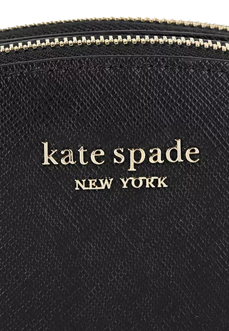 Kate Spade Spencer Black Double Zip Dome Crossbody Chain K4562 