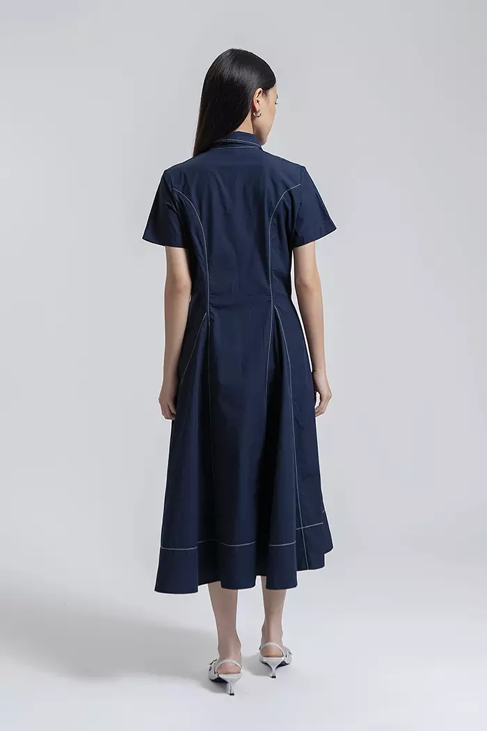 COTTONINK - Dress Wanita Navy Peral #FallWinter2025