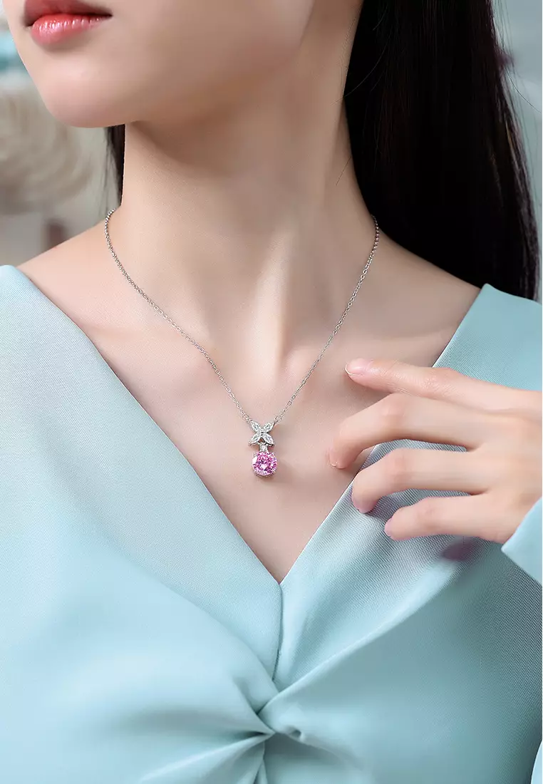 Perhiasan 1 Set  Cincin/Anting/Kalung Perhiasan Set Original Lapisan Tahan Pudar Wanita