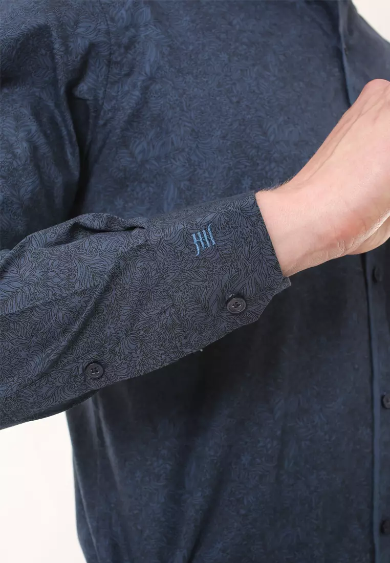 Johnwin - Slim Fit - Kemeja Formal - Polos - Biru - FSH.650.K398.787.C