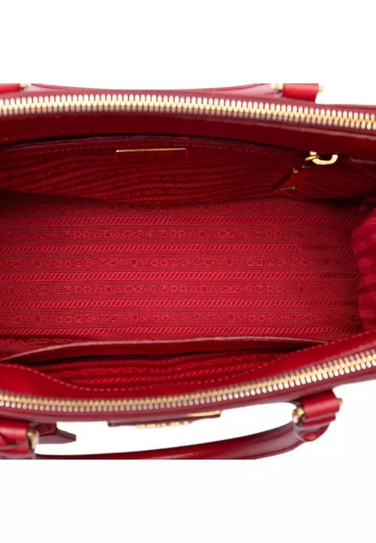 Pre-Loved Prada Medium Saffiano Galleria Double Zip Satchel