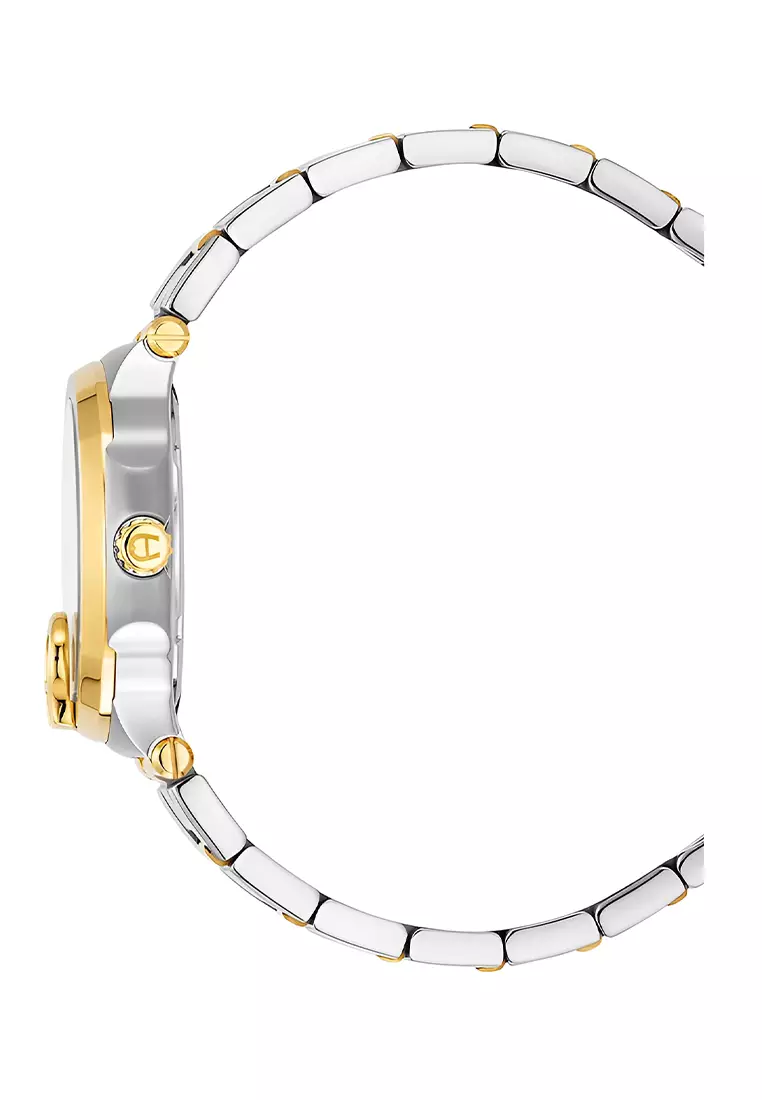 Jam Tangan Wanita AIGNER Taviano AGW-242001 Silver Gold - Stainless Steel