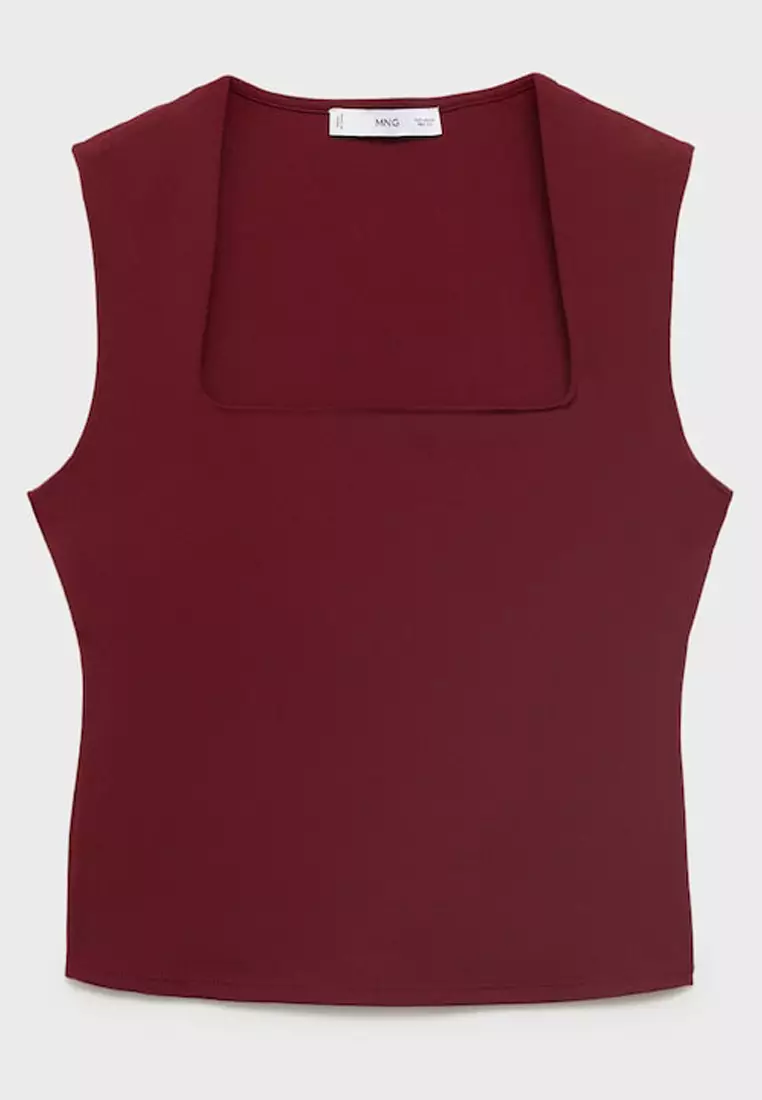 Fitted Top With Wide Straps
