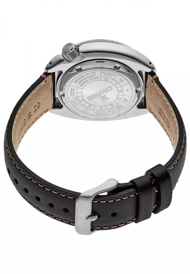 Jam Tangan Pria Seiko Prospex Land Tortoise Original Garansi Resmi SRPG17 SRPG17K1 Strap Black Dial Black Calfskin Automatic 200M