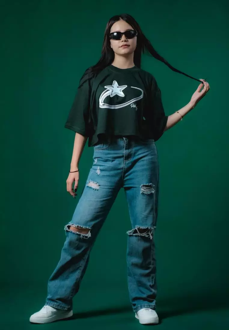 OOTDSUPPLY Croptee Stellar 3rd Colors | Croptee Oversize Wanita CT029