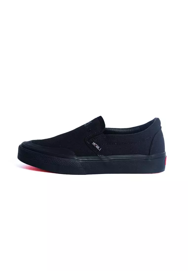 SABA Slip On Uplocgs All Black- Sepatu Sneakers Casual Pria Wanita